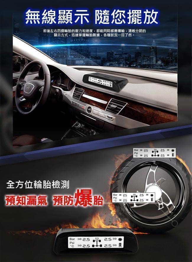 FLYone GT600 無線太陽能TPMS 胎壓偵測器 胎外式