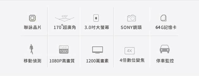 FLYone NR300 SONY/1080P高清鏡頭 高畫質行車記錄器 前鏡版