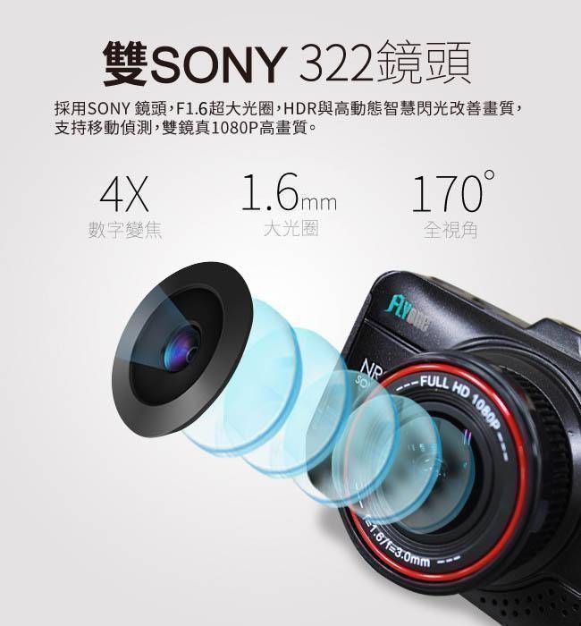 FLYone NR300 雙SONY 雙1080P鏡頭 高畫質前後雙鏡頭行車記錄器