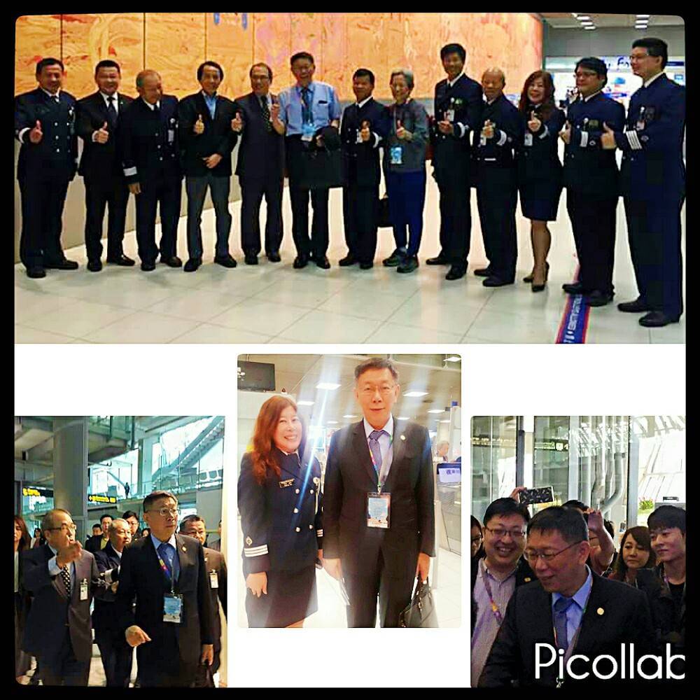 帥氣的 “柯P” 率領着市府團隊，來泰國 ~ 行銷台北 ~  Phailin 很榮幸的與 “ 泰國 機場義警隊 ” 來擔任接機的任務 ~ 晚上還要與 《 柯P 市長 》 共進晚餐呢