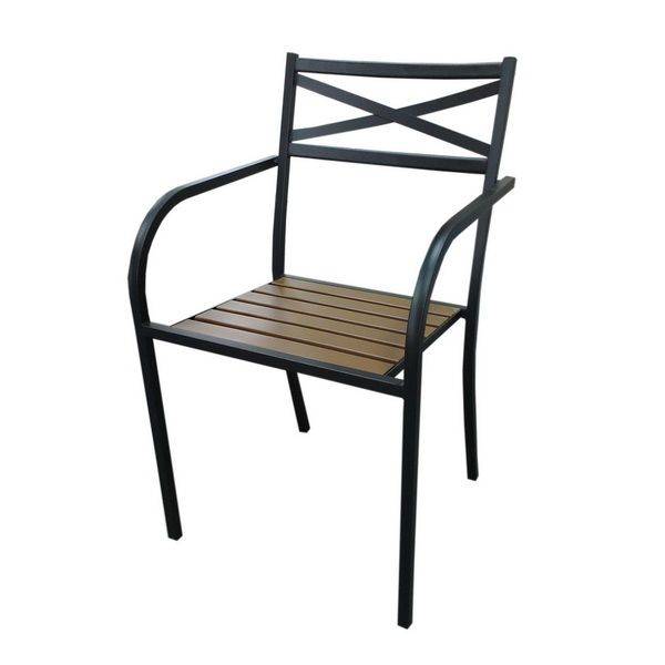 鐵製塑木椅 Coffee Style