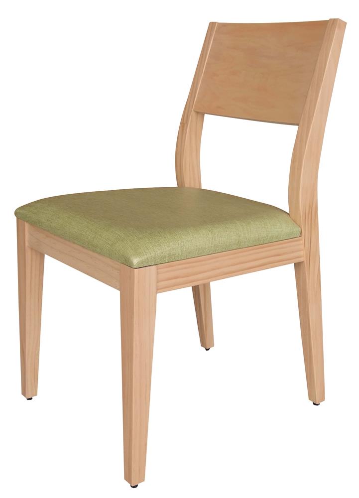 SH-A508-05 喬伊原木餐椅(綠亞麻紋皮) (不含其他產品)<br /> 尺寸:寬44*深53*高82cm