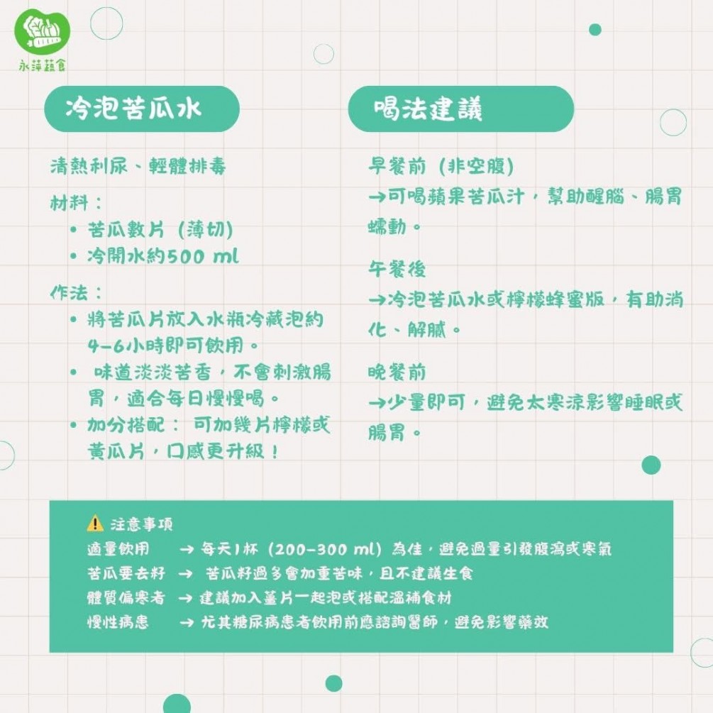苦瓜汁不苦的秘訣