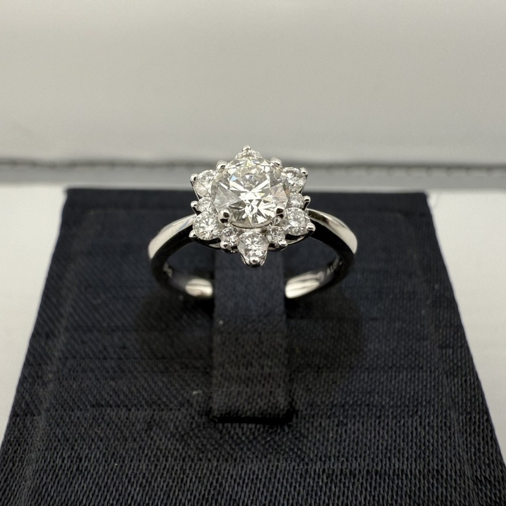 GIA天然鑽石戒指 0.51ct/G/VVS2/車工完美 H&A PT950鉑金 n0844