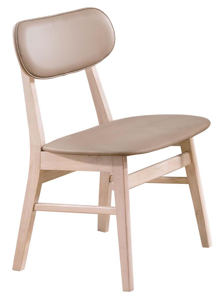 SH-A506-02 凱夫洗白淺咖啡皮餐椅 (不含其他產品)<br /> 尺寸:寬45*深54*高80cm