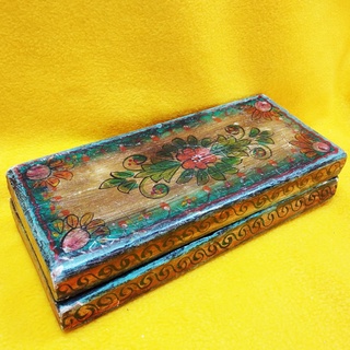 印度老件 香料盒/ 具歲月痕跡 手工彩繪 老木盒 /燭座 老件收藏