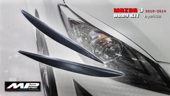2010-2013 Mazda 3 4/5D Eyelids -A Style (2PCS) Small (3D Carbon Look)