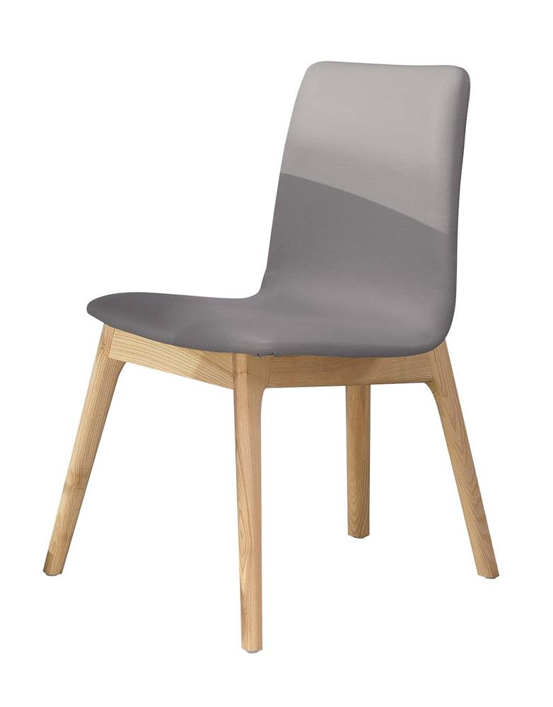 SH-A492-05 莫爾栓木原木餐椅(灰皮)(不含其他產品)<br /> 尺寸:寬45*深62*高82cm