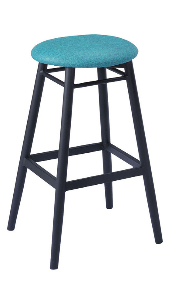 CL-1106-12 孔雀藍236-1高腳貓抓皮吧台椅(烤黑砂) (不含其他產品)<br />尺寸:寬39.5*深39.5*高75.5cm