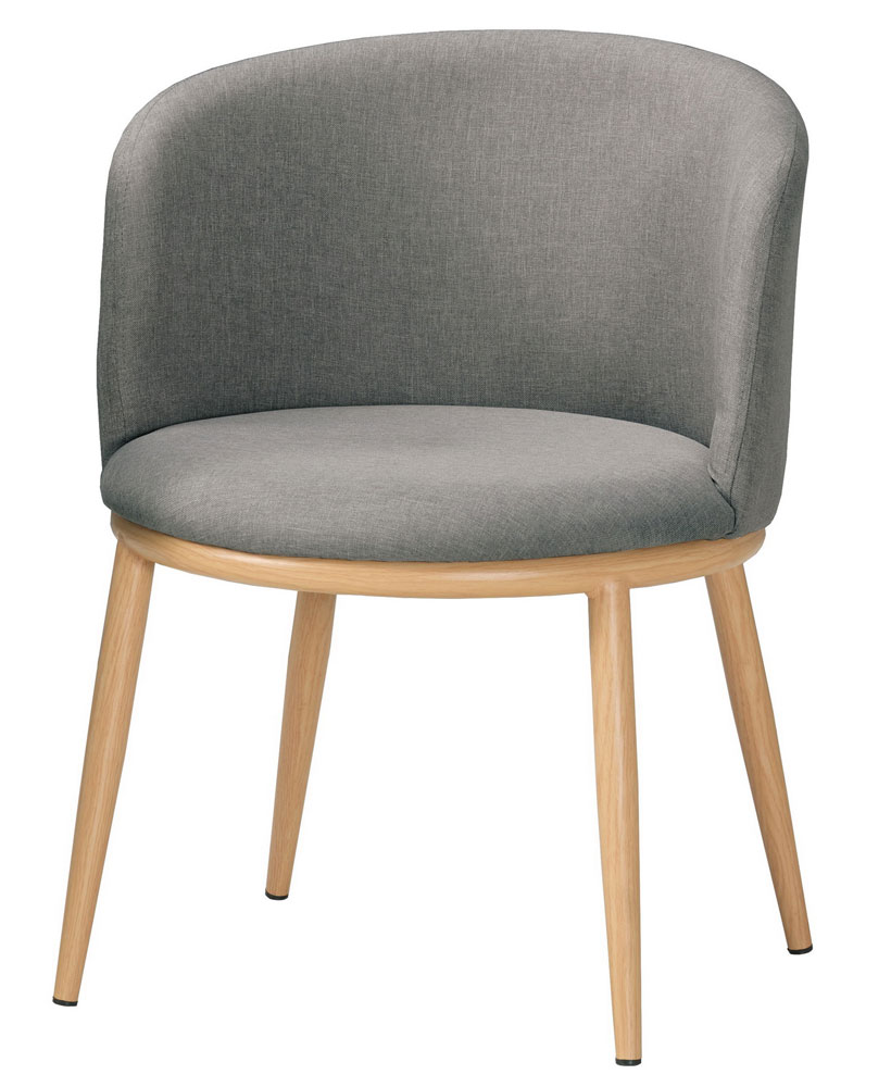 QM-645-7 美諾瑪餐椅(灰色布)(五金腳) (不含其他產品)<br /> 尺寸:寬57*深58*高73cm