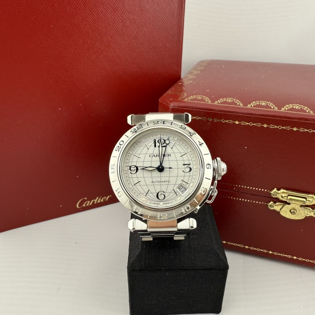 Cartier卡地亞PASHA DE CARTIER W31078M7 2010盒單齊全 n1419