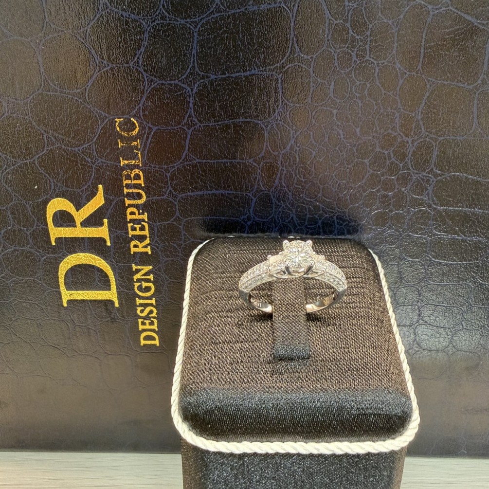 DR 天然鑽石戒指 0.51ct F/VVS/車工完美 14K金 n1650-02
