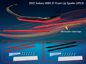 2022 Subaru WRX/STI ST Front Lip Spoiler-Black (2PCS)
