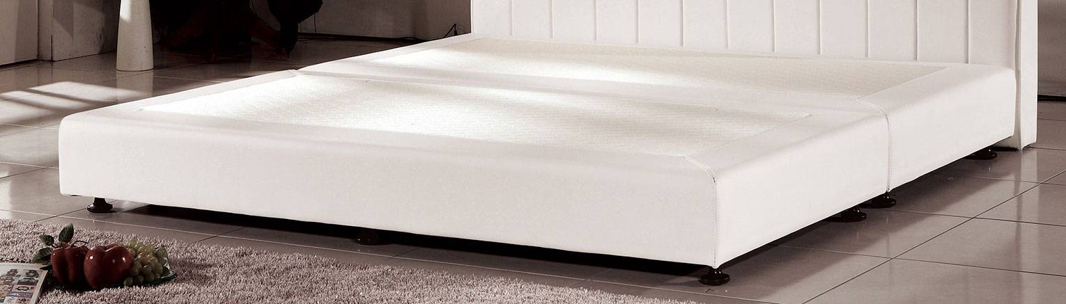 JC-290-5 白色PVC皮5尺床底 (不含其他產品)<br /> 尺寸:寬152*深188*高26cm