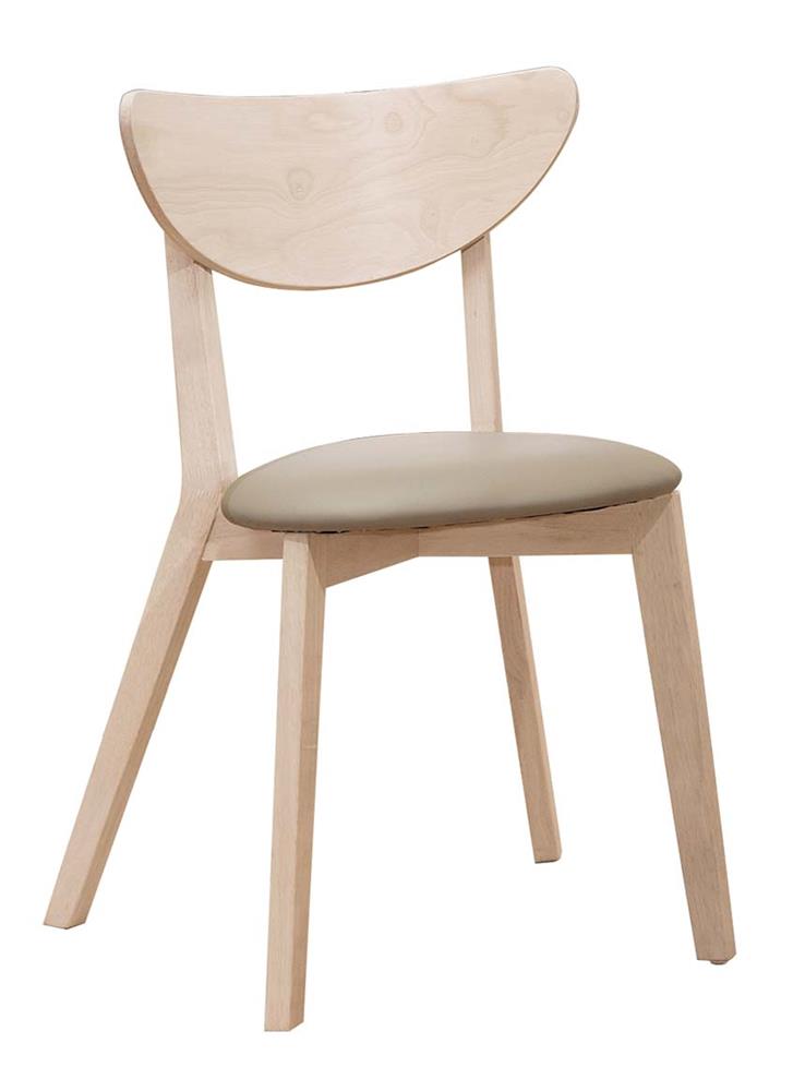 SH-A505-04 馬可洗白淺咖啡皮餐椅<br /> 尺寸:寬45*深50*高80cm