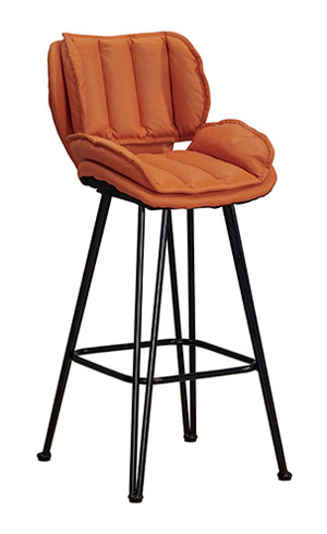 JC-906-14 雅約橘色科技布吧台椅 (不含其他產品)<br />
尺寸:寬46*深55*高107cm