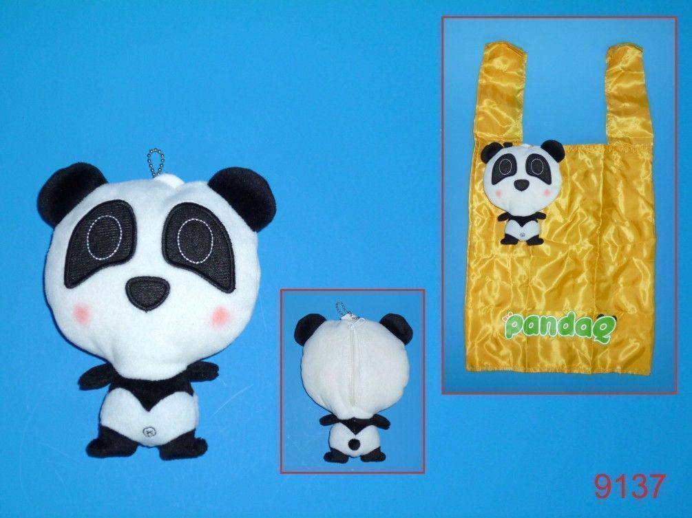 9137-pandaq貓熊購物袋吊飾娃娃