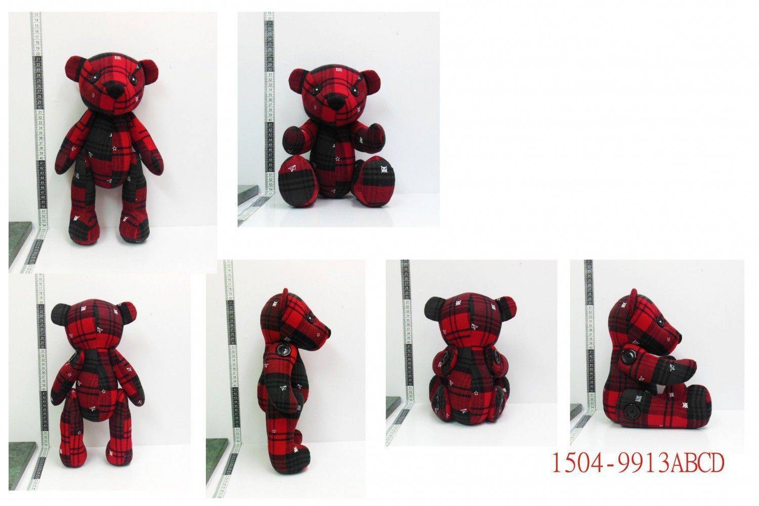 1411-9883-30cm 紅格熊(熊麻吉)