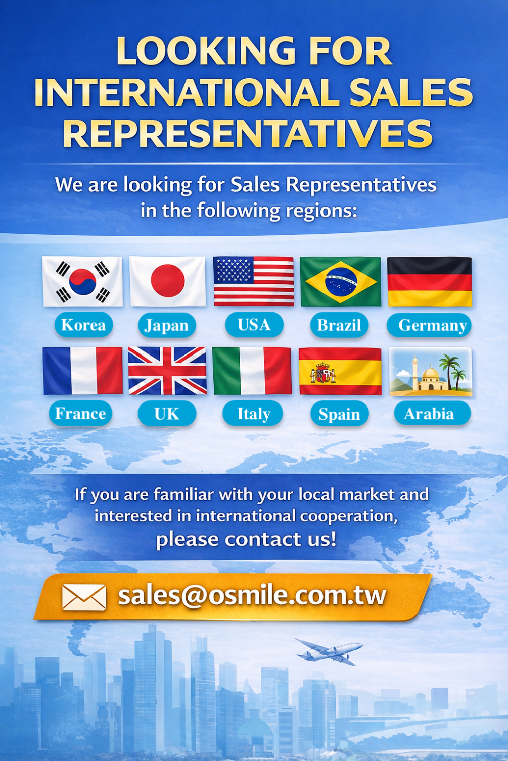 Looking for International Sales Representatives & Osmile Lucky Draw