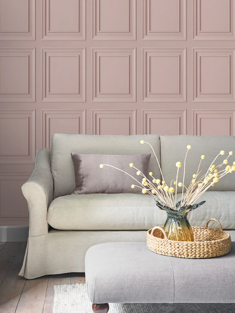 Blush Pink Redbrook 10M Wallpaper