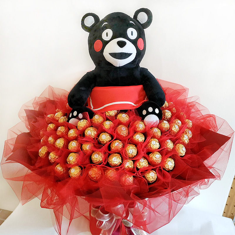 《熊本尚愛你》熊本熊+99朵金莎巧克力花束