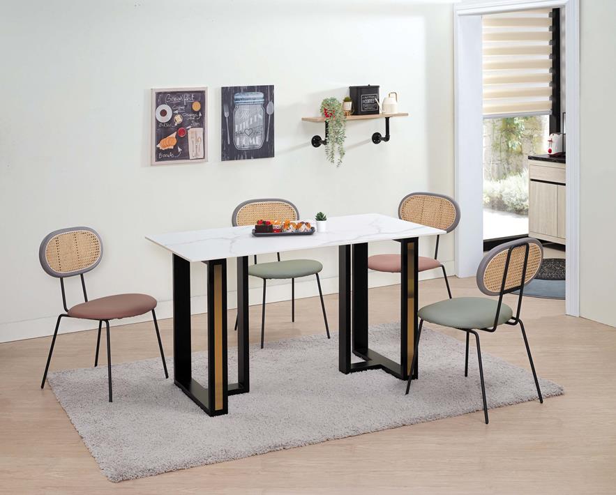 CO-507-1 薩爾邦岩板餐桌(不含其他產品)<br />尺寸:寬140*深80*高77cm