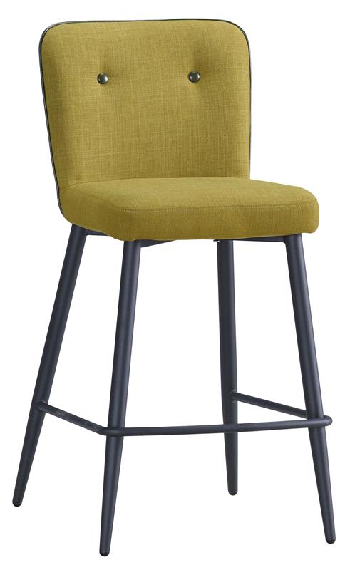 CO-491-2 貝茉麗吧檯椅 (正面布，背面皮) (不含其他產品)<br /> 尺寸:寬42*深49*高96cm