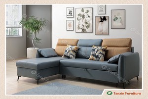 【伍迪L型功能鐵架沙發床】【2026-HYA216-01】【添興家具】