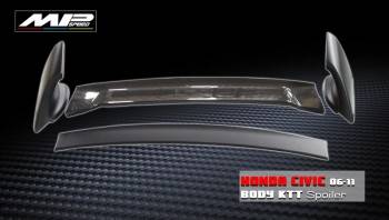 2006-2011 Civic 4Dr CSX FD2 RR Style Spoiler Mid of Carbon with Material  (4PCS)