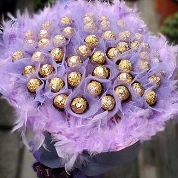 【限時特價】《紫戀深情》50朵金莎花束