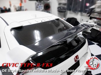 2017-2021 Civic Type-R FK8 OE Style Spoiler Middle Blade-Carbon Fiber