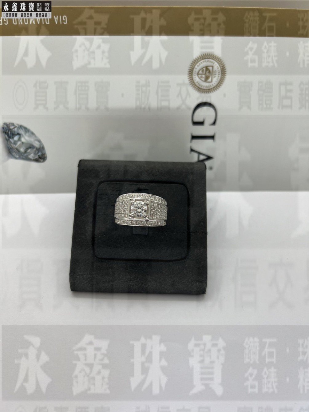 GIA天然鑽石戒指 1.01ct F/SI1/3EX H&A 14K金 