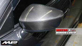 2014-16 Mazda 3 4/5D Side Mirror Cover (L+R)-Dry Carbon