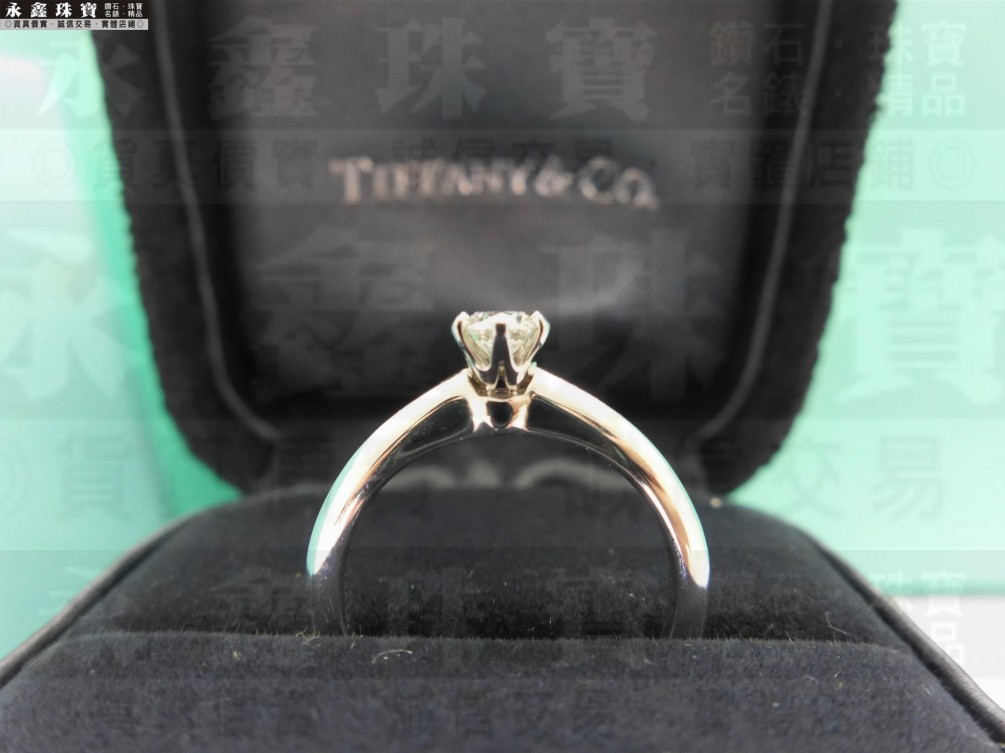 Tiffany&Co. 蒂芬妮 鑽石戒指 0.19ct H/VVS1/3EX H&A PT950