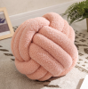 A021-2 Knot打結抱枕 羊羔絨(焦糖色、灰色、粉色、白色、灰粉色、天空藍)