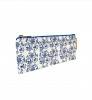 Pencil Pouch-Waterproof│Blue and white passion flower