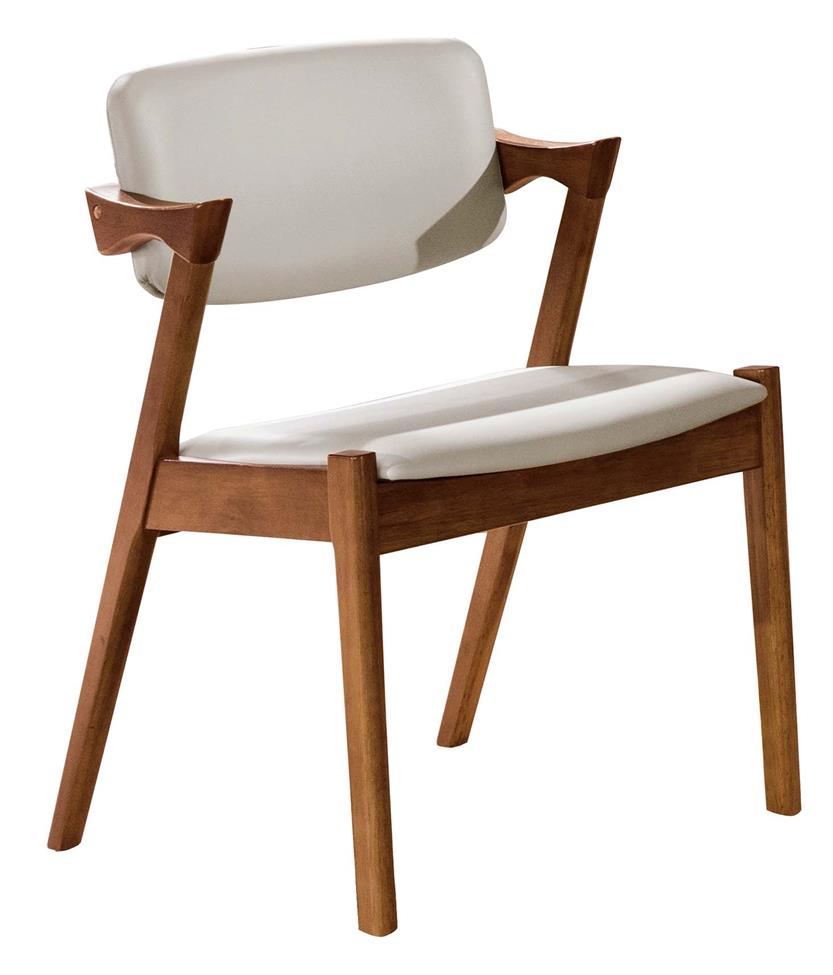 SH-A516-04 伯尼淺胡桃淺咖啡皮餐椅 (不含其他產品)<br /> 尺寸:寬51*深55*高78cm