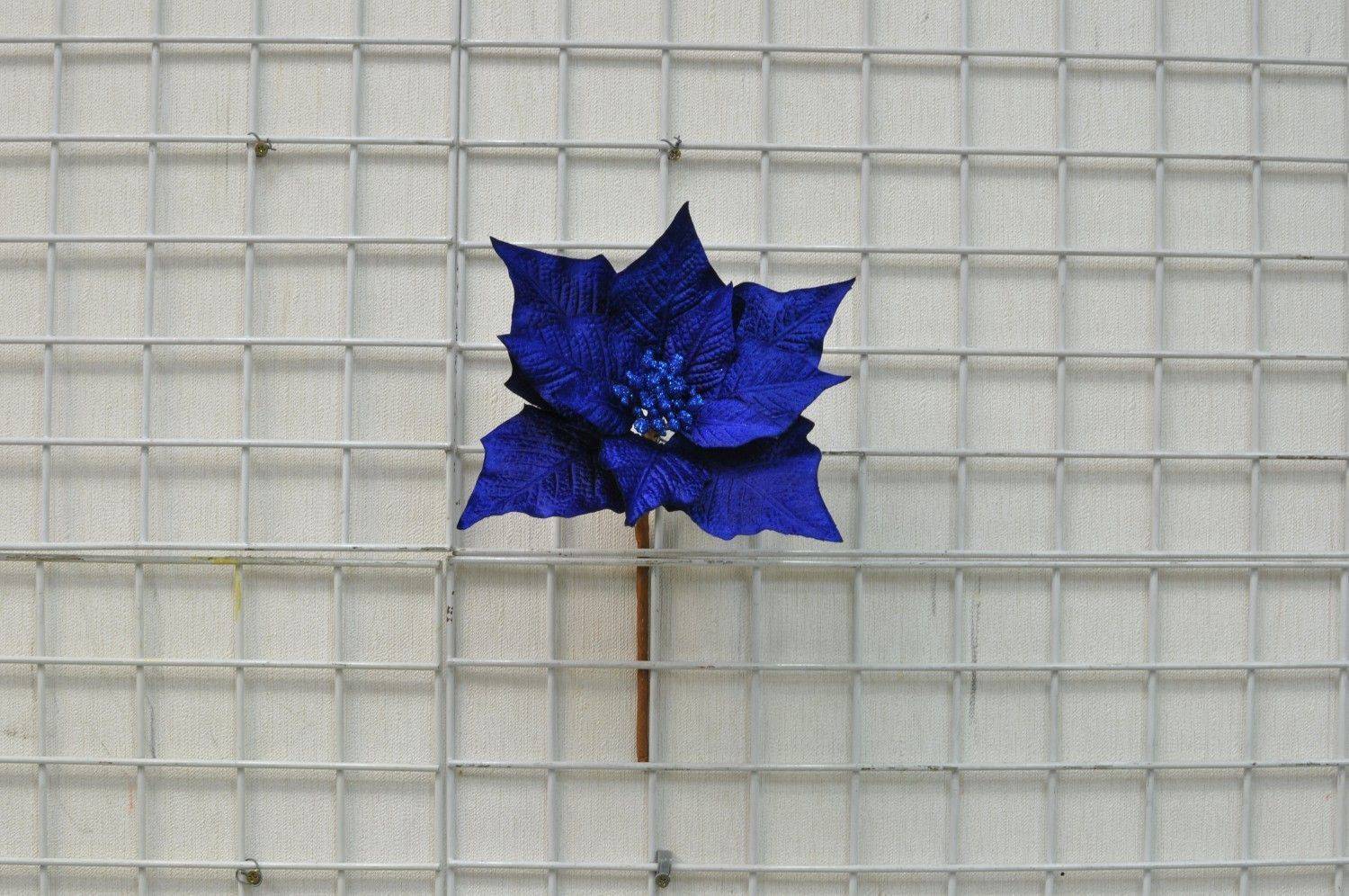 藍色絨布聖誕花