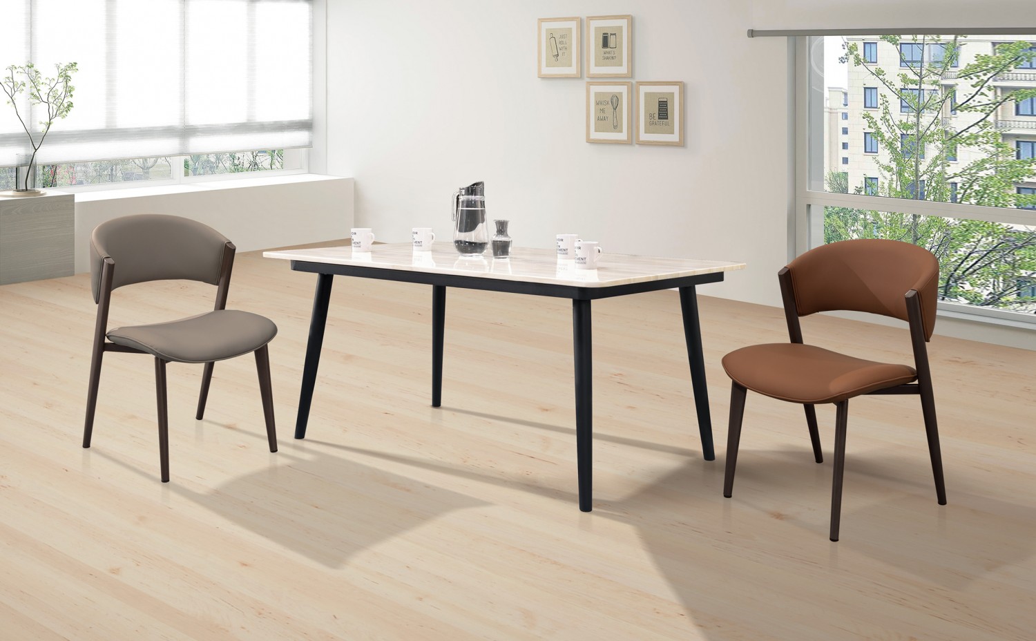 SH-A504-01 弗格斯5尺石面餐桌(不含其他產品)(不含餐椅)