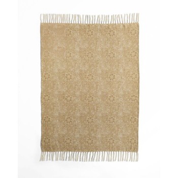 Marigold Hessian Natural 130x170cm Throw