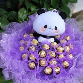 【日本人氣玩偶】痲吉熊30朵金莎巧克力花束