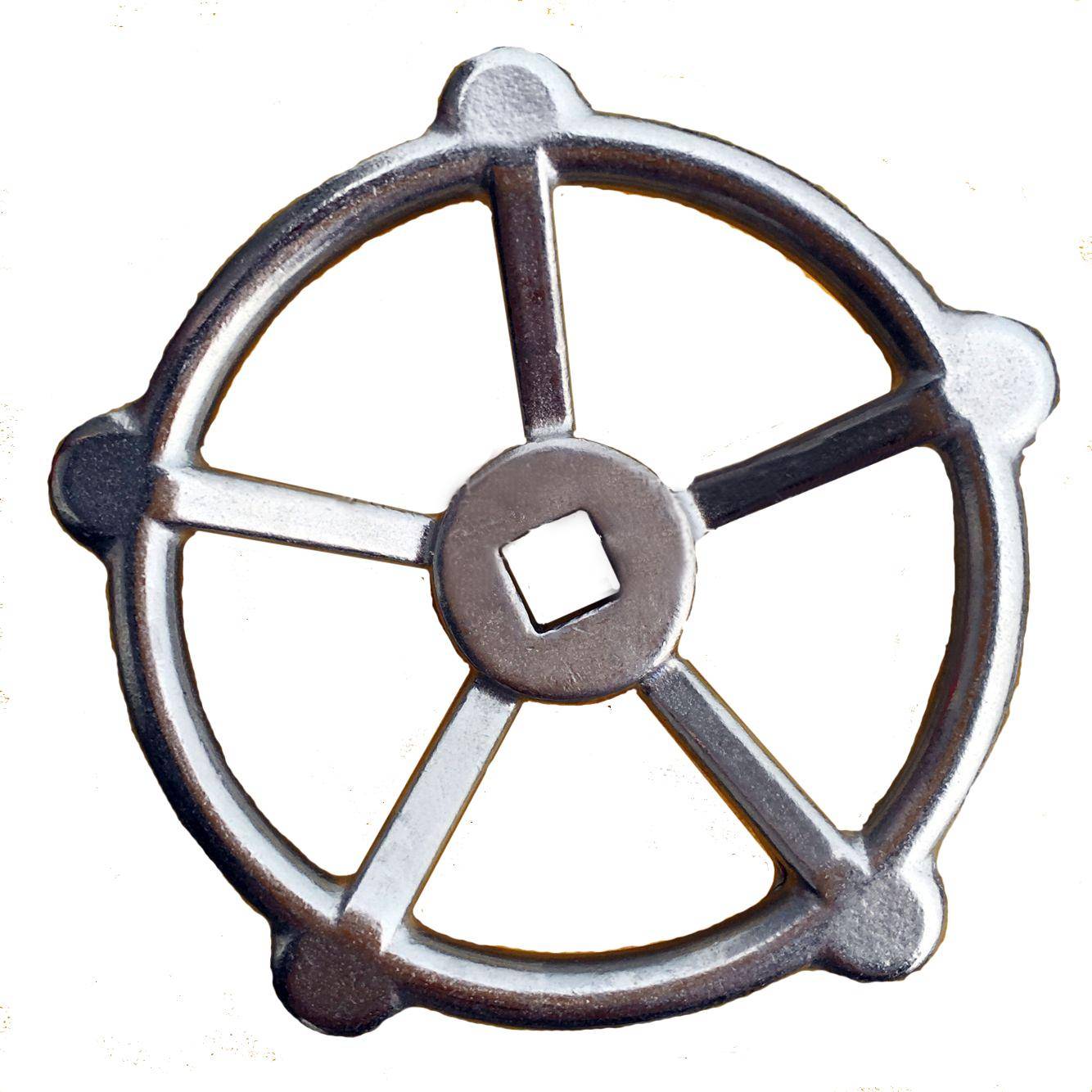 W607 不鏽鋼蓮花手輪(方孔)