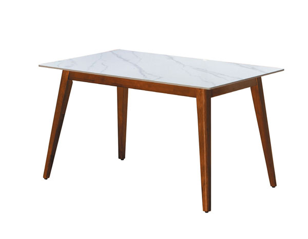 CL-1077-2 T-1505A 柏尼岩板柚木餐桌 (不含其他產品)<br />尺寸:寬130*深80*高75cm