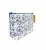 Cosmetic Bags-Multi-Function Travel Bag-Waterproof|Blue and white passion flower