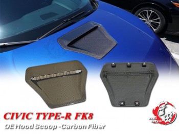 2017-2021 Civic Type-R FK8 OE Hood Scoop -Carbon Fiber