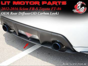 2012-2016 Toyota 86 / Scion FR-S OEM Rear Diffuser(3D Carbon Look)