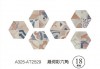 幾何彩．六角磚【 LIZ-AT2529粉彩】25X29 (18版隨機)粉橘色居家空間 客廳玄關│店面設計｜地壁兩用磚#120