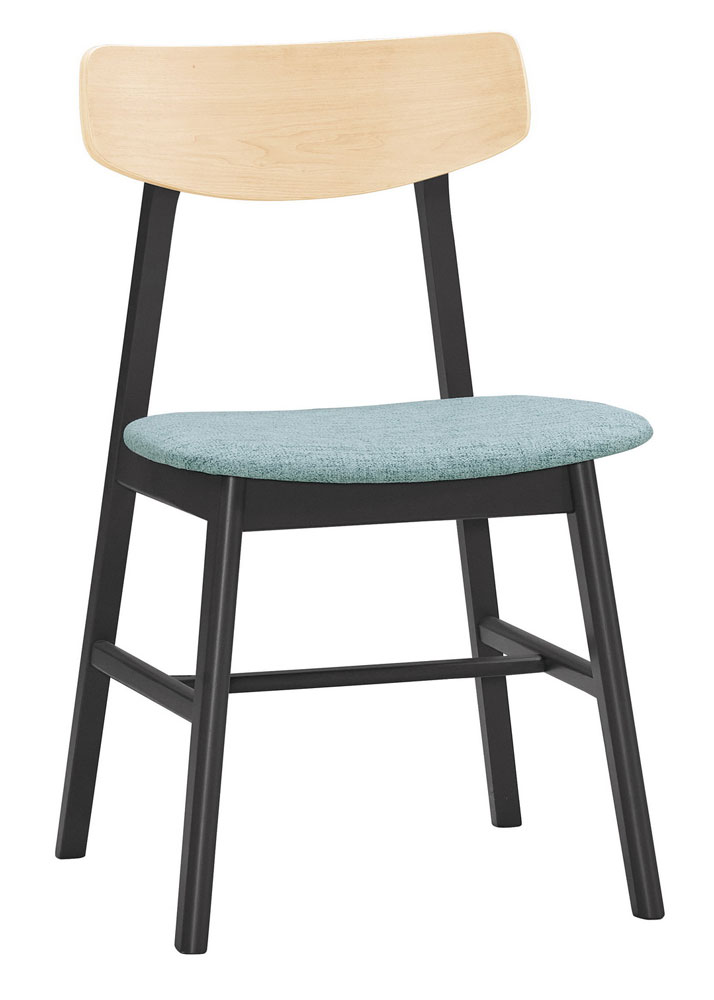QM-642-12 卡羅爾餐椅(布)(實木)(洗白色) (不含其他產品)<br /> 尺寸:寬44*深52*高77cm