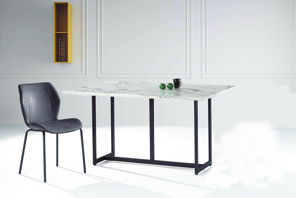 CL-464-3 夢幻(棕花白)4.3尺餐桌 (不含其他產品) 尺寸:寬130*深80*高75cm