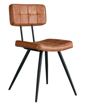 TA-954-14 方格咖啡皮餐椅 (不含其他產品)<br />
尺寸:寬59*深48*高83cm